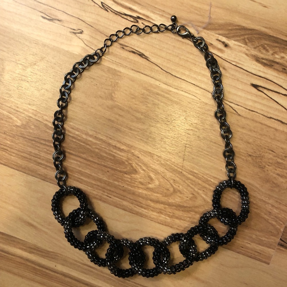 Black/Silver Adjustable Twist Necklace